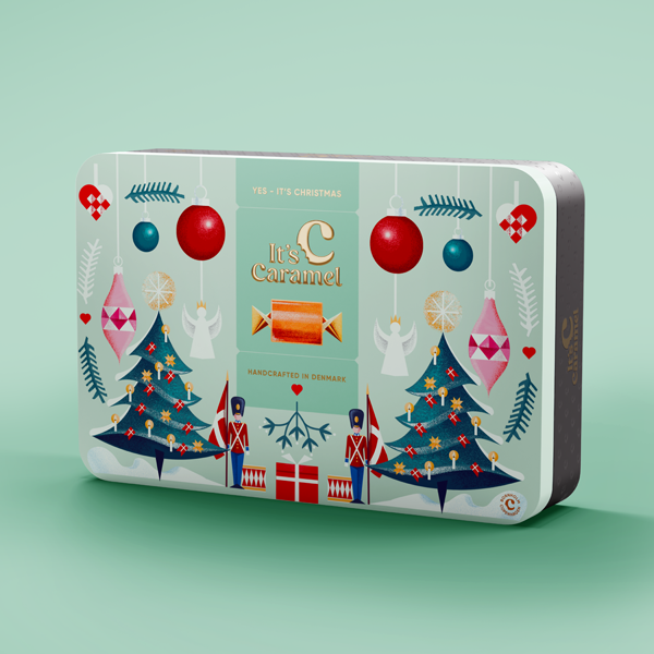IT'S CHRISTMAS, tindåse 300g – farvet baggrund