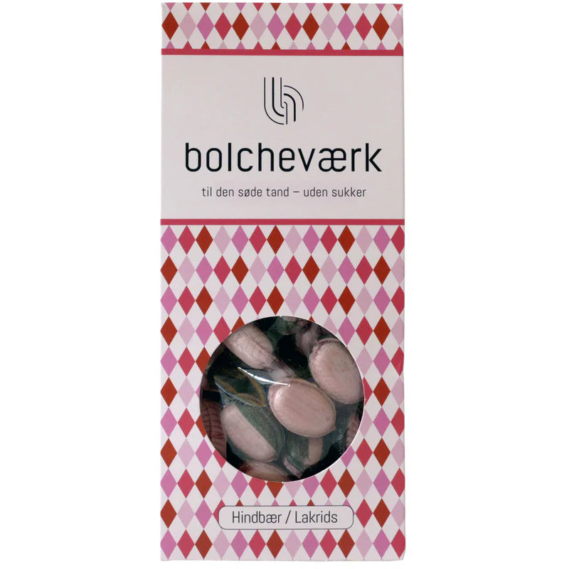 Hindbær & lakrids - Sukkerfri bolcher