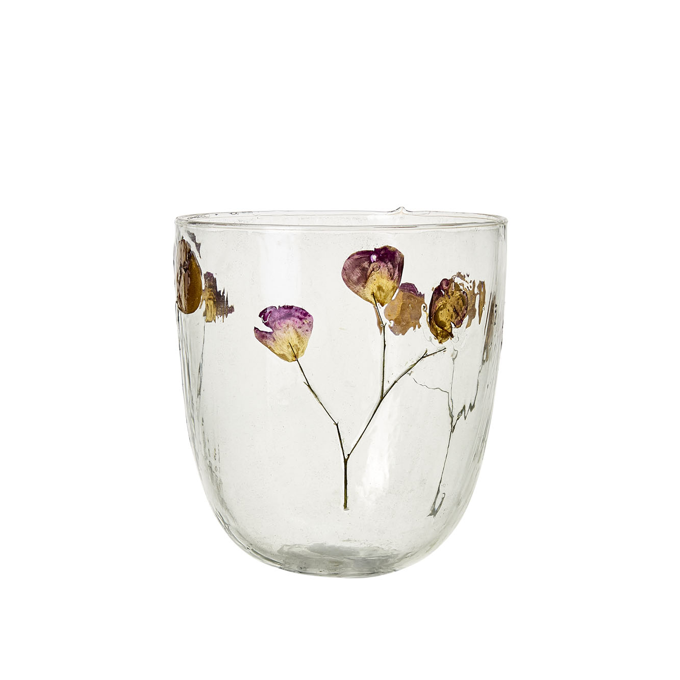 LEAF fyrfadsstage M, klar/brun