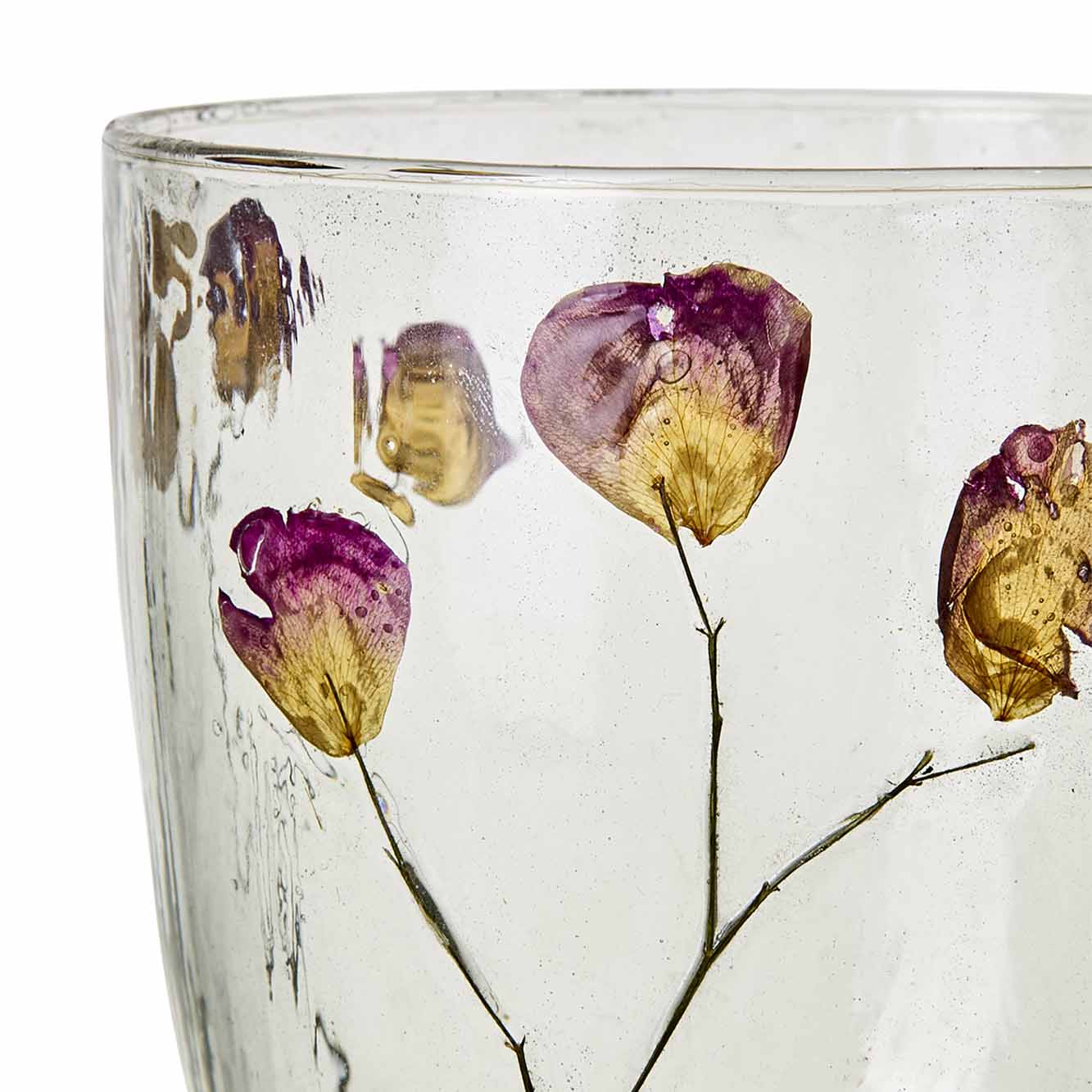 LEAF fyrfadsstage M, klar/brun