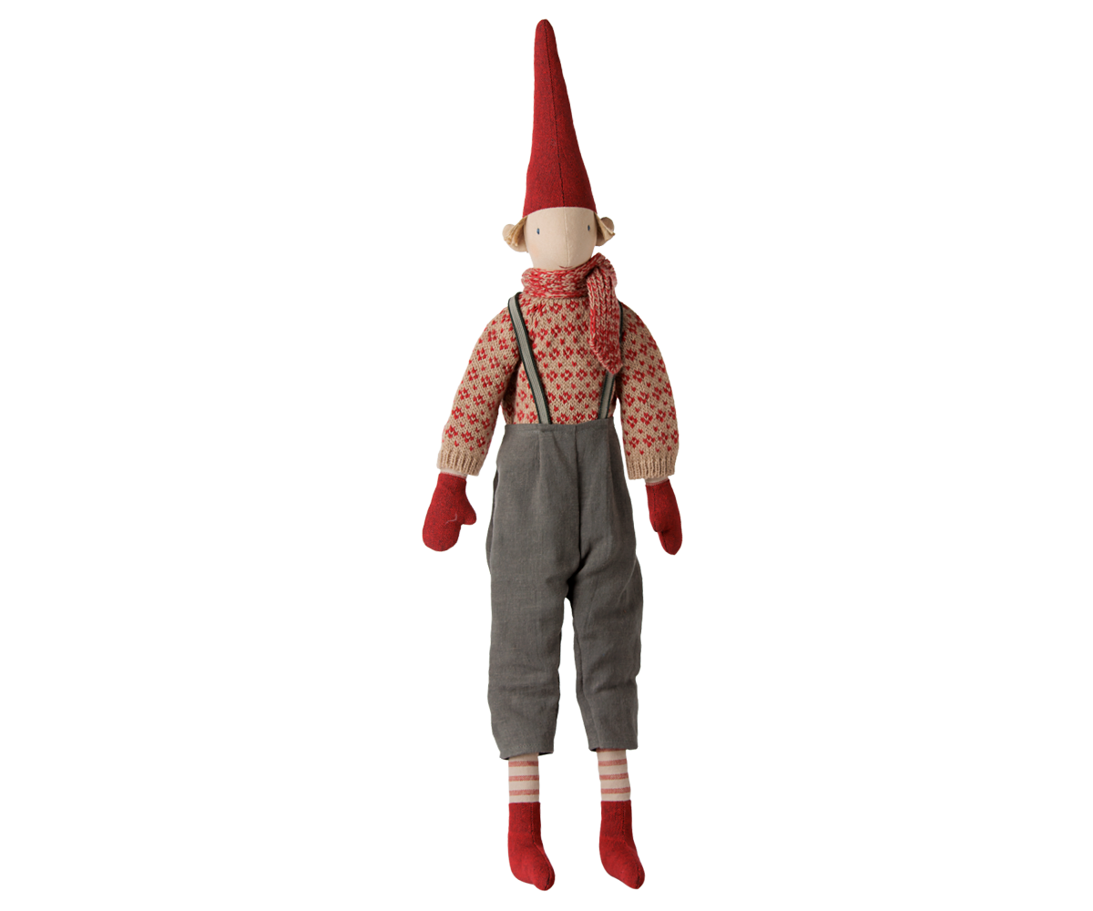Pixy, Str. 4 - Dreng - Strikket sweater og tørklæde