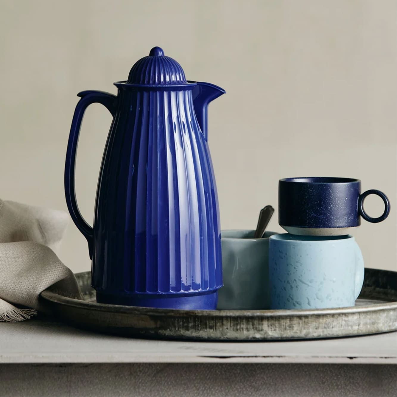 GRAINY tekop i keramik m/hank - h5,5 cm - mørke