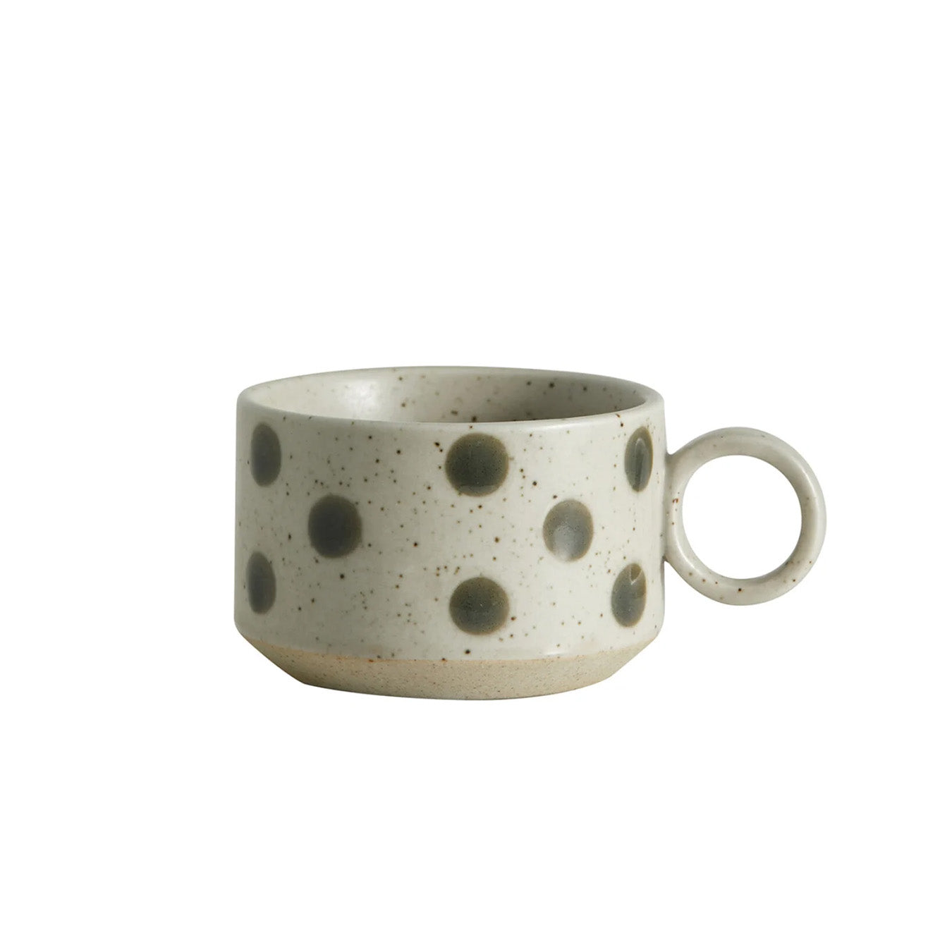 GRAINY tekop i keramik m/hank- Sand/Grøn