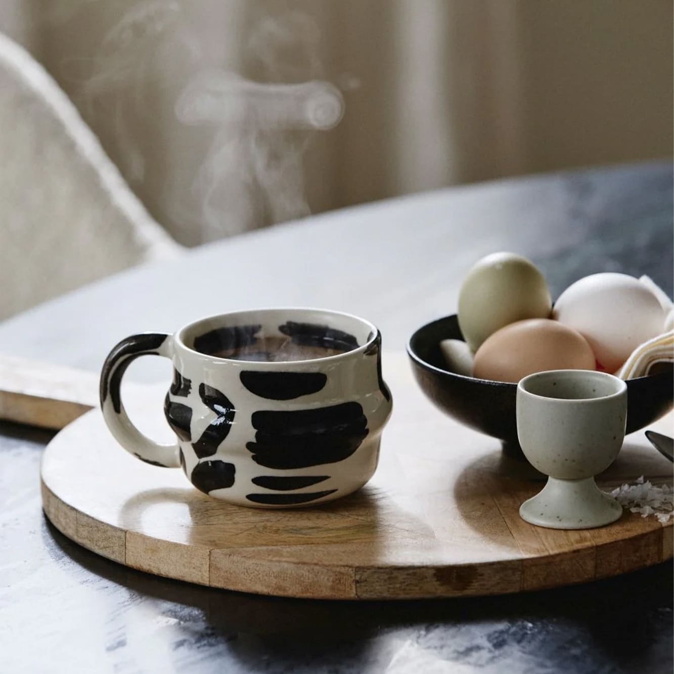 YSIA kop, colorblock - sort/råhvid