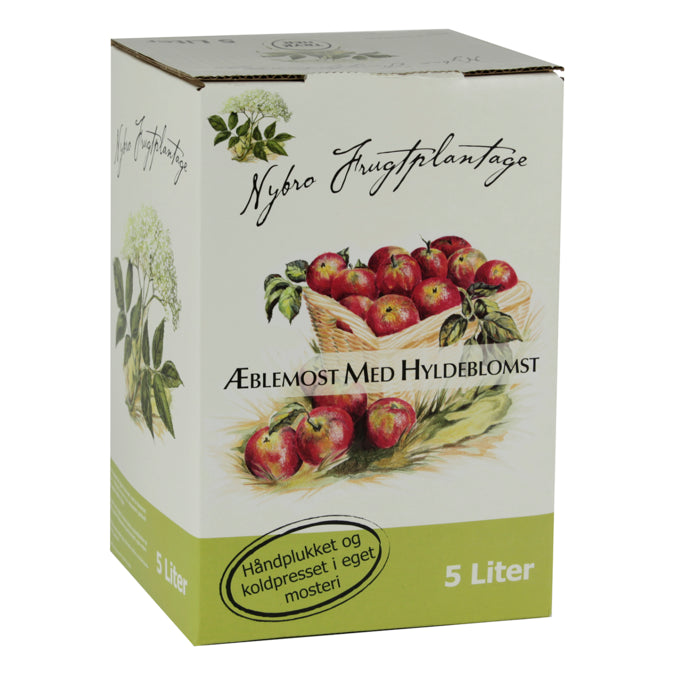 Nybro æblemost med hyldeblomst 5 l