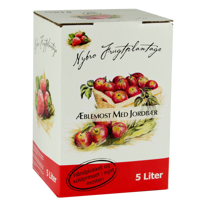 Nybro æblemost med jordbær 5 l