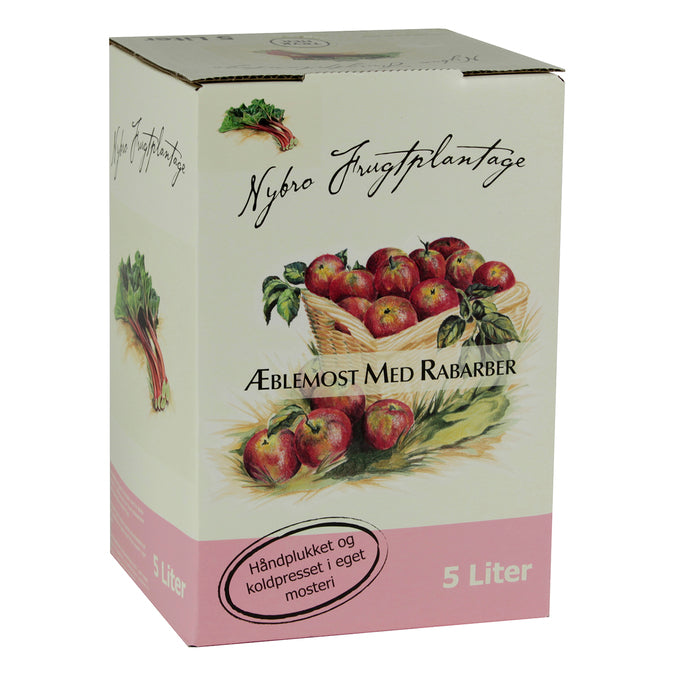 Nybro æblemost med rabarber 5 l