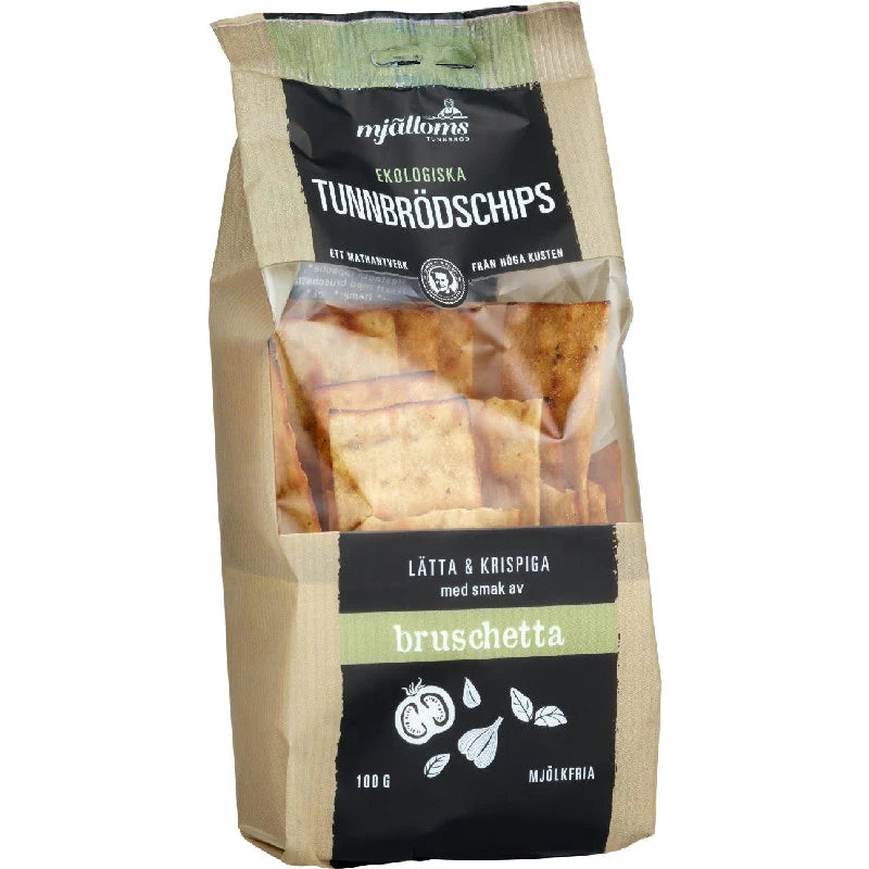 Øko tyndbrødschips bruschetta