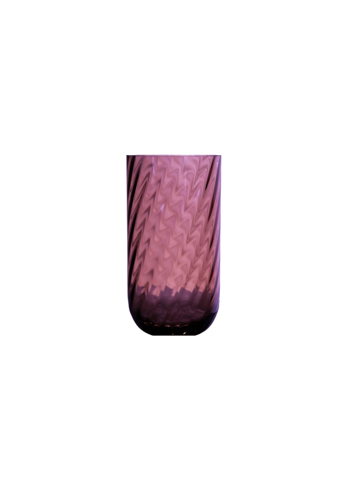 Meadow Swirl Cylinder Vase - Plum Medium