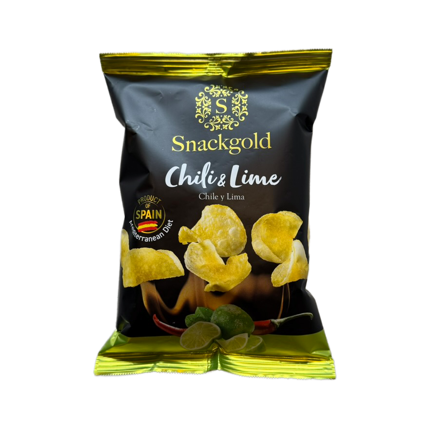 Snackgold spanske gourmetchips med chili og lime 125 g