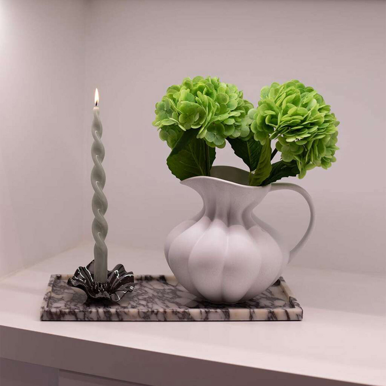 Lea lysestage - Black chrome