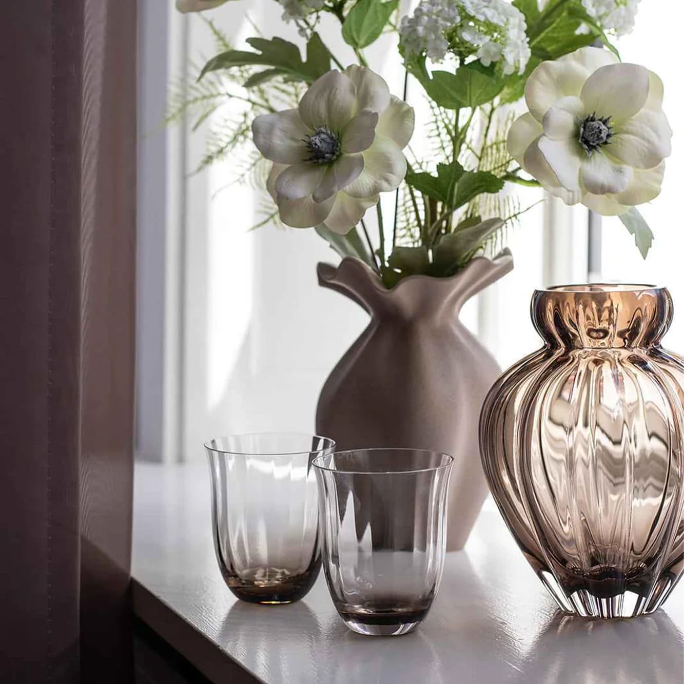 Lina Drikke Glas - Smokey brown