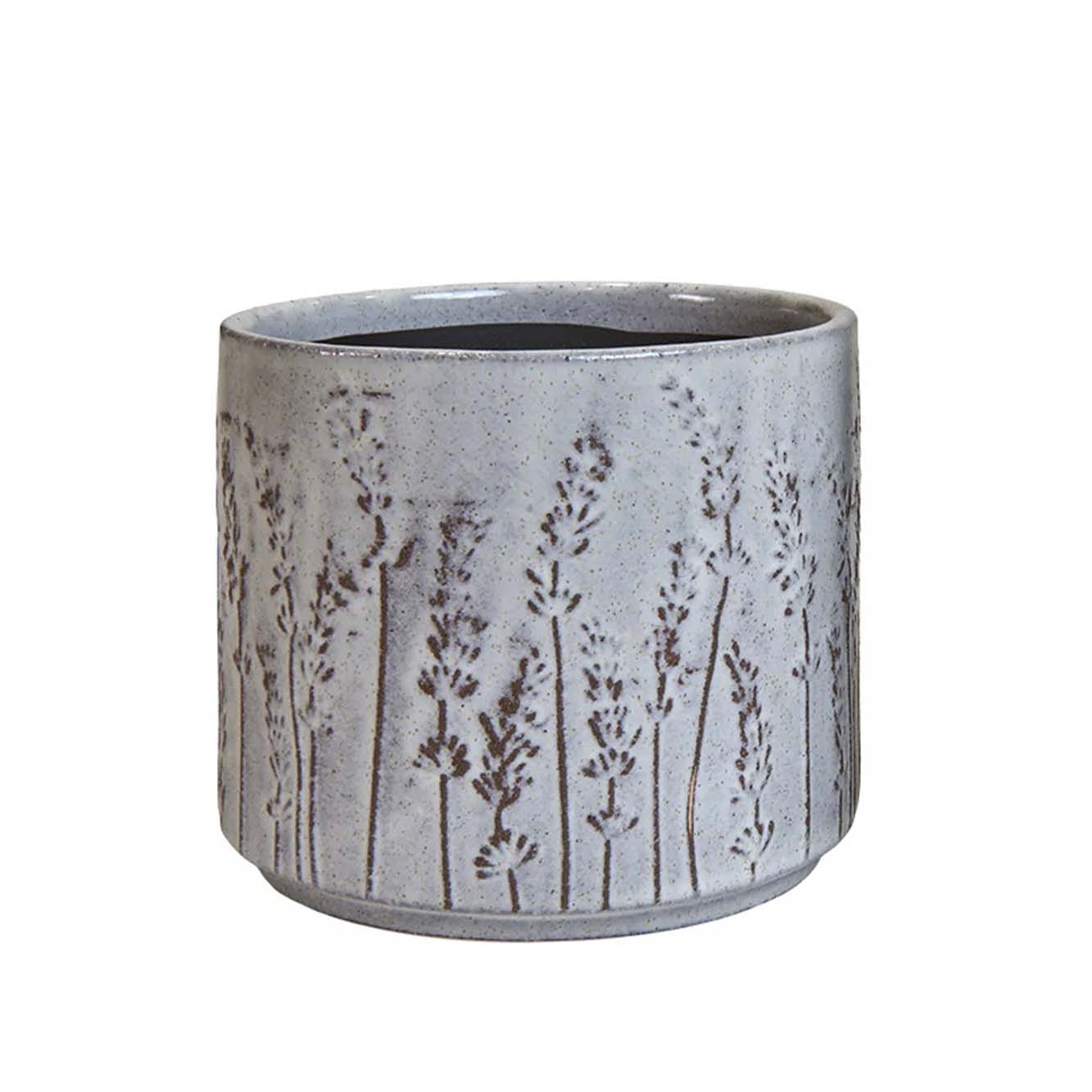 Skjuler D17x15cm keramik -Offwhite/grey - mellem