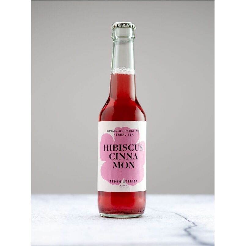 Teministeriet Hibiscus Cinnamon – økologisk Sparkling Tea, 275 ml – originalt produktbillede