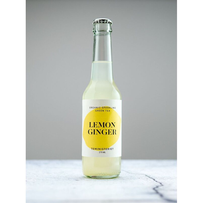 Teministeriet Lemon Ginger – økologisk Sparkling Tea, 275 ml – originalt produktbillede