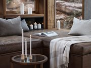 LED Slim Taper Candles, Østersgrå ( 2,3 x 32 cm)