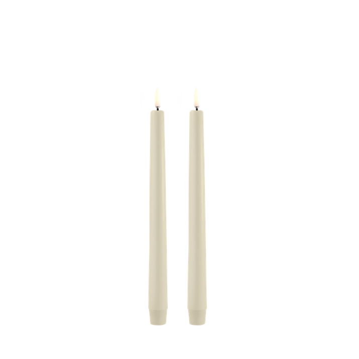 LED Classic Taper Candles, Østersgrå (2,3 x 25 cm)