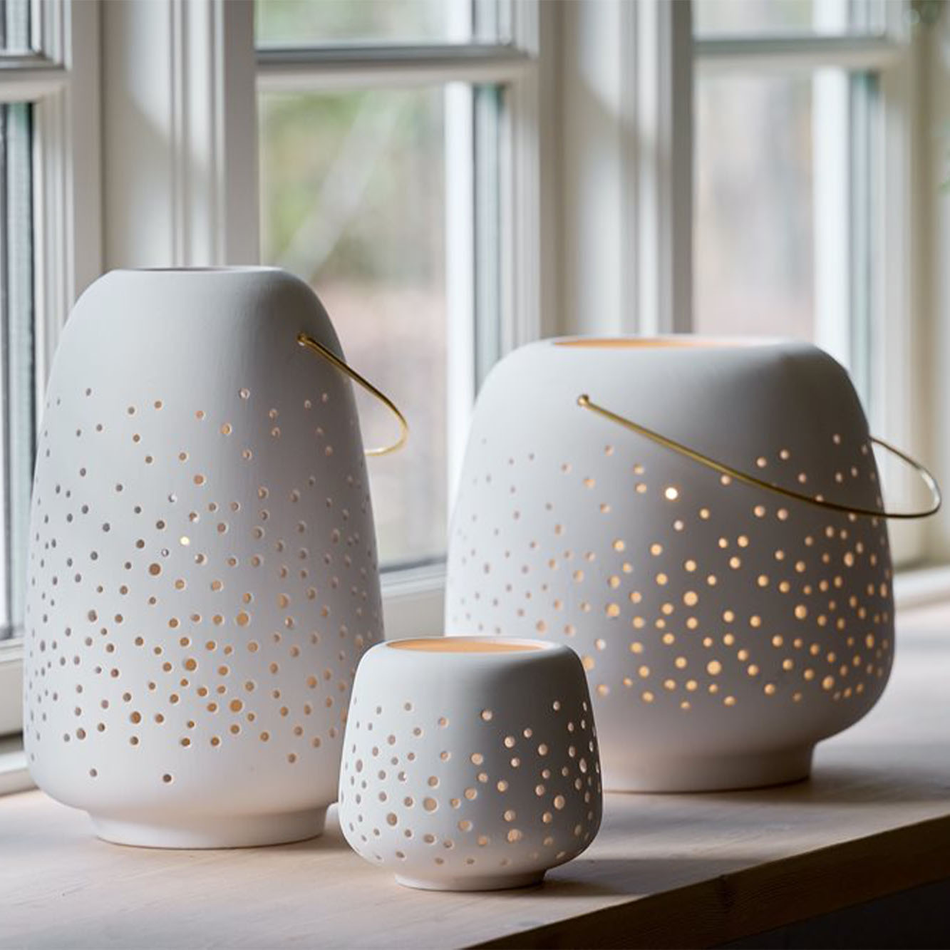 Keramisk lanterne, medium