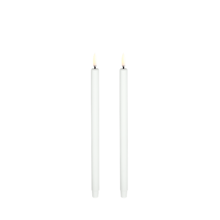 LED Mini Taper Candles, Nordic White (1,3 x 25 cm)