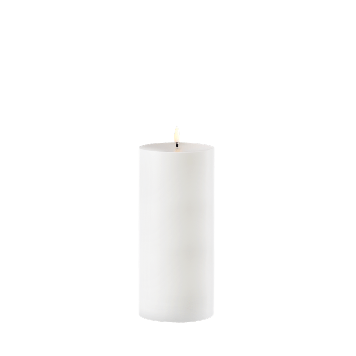 Uyuni  –  Outdoor Pillar Candle , Hvid W8,4 × H20 cm