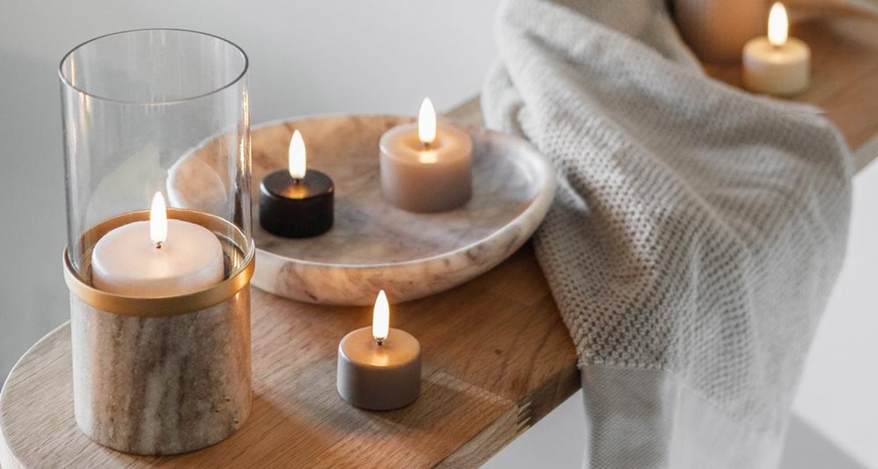 LED Fyrfadslys Maxi, Nordic White (6,1 x 2,2 cm)