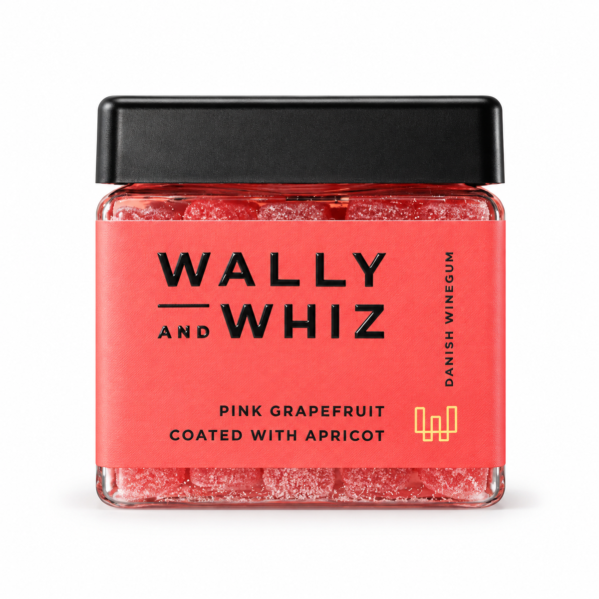 Pink grapefrugt med abrikos – 135 g – Wally and Whiz på hvid baggrund