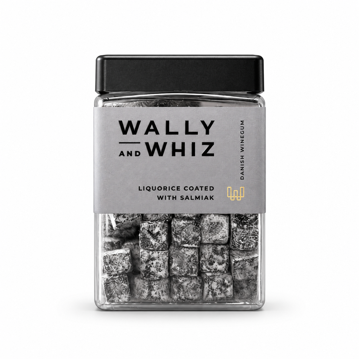 Lakrids med salmiak – 240 g – Wally and Whiz på hvid baggrund