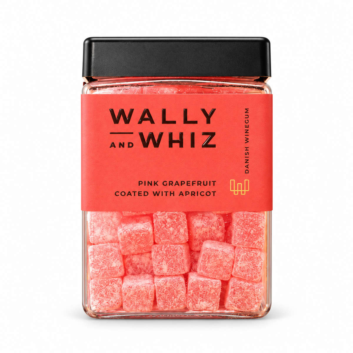 Pink grapefrugt med abrikos – 240 g – Wally and Whiz på hvid baggrund