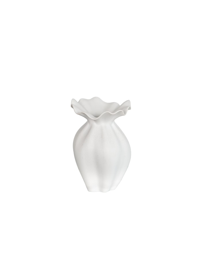 Nellie Vase- Of white medium